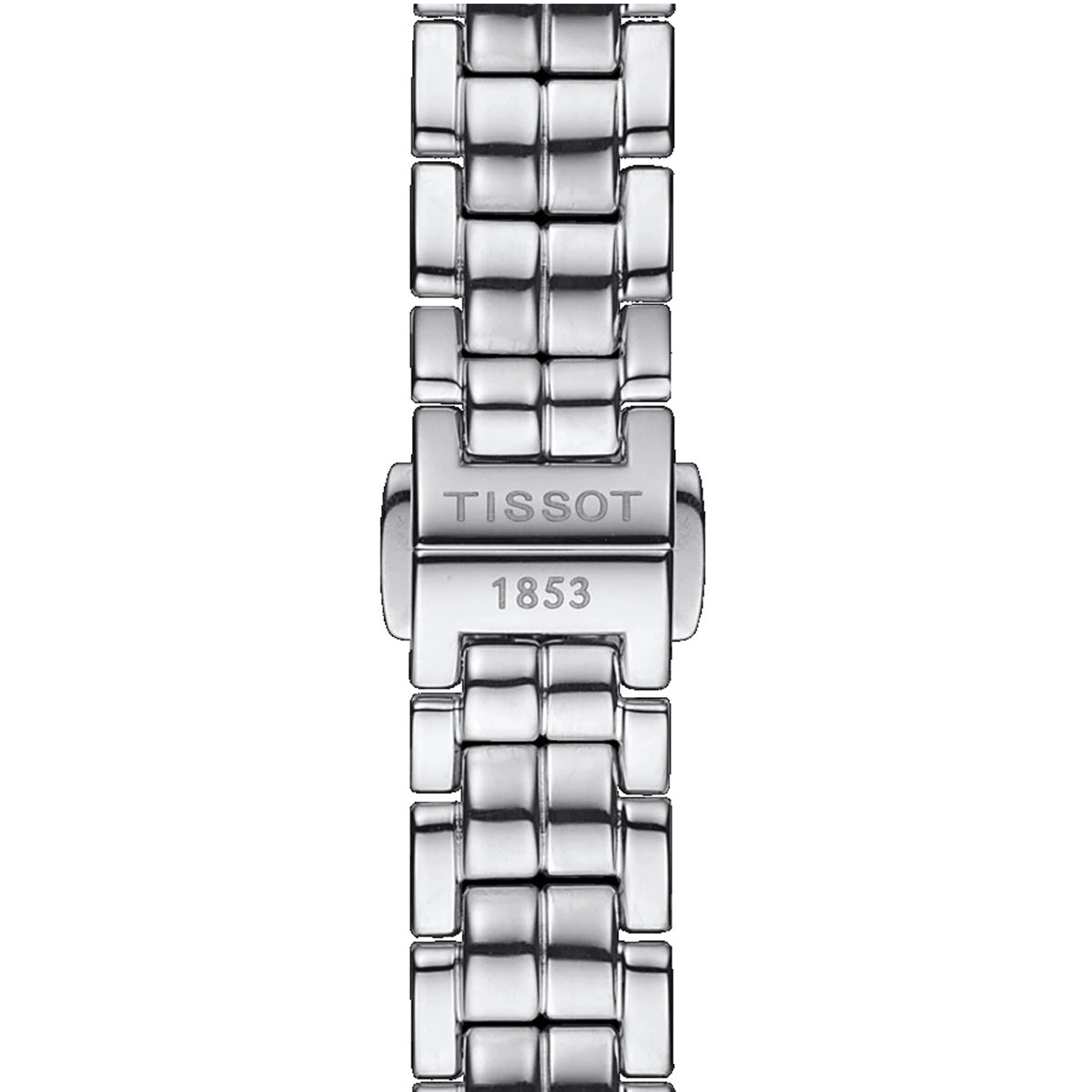 Tissot T Lady Flamingo Diamonds White Dial Silver Steel Strap Watch For Women - T094.210.11.116.01