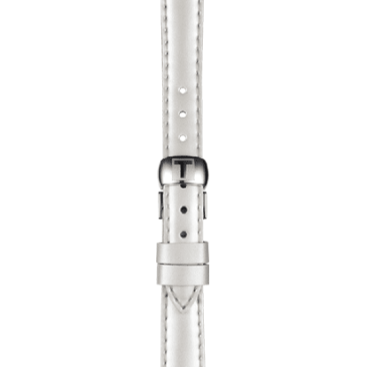 Tissot T Lady Flamingo Mother of Pearl White Dial White Leather Strap Watch For Women - T094.210.26.111.01