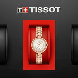 Tissot T Lady Flamingo Mother of Pearl Dial Rose Gold Steel Strap Watch For Women - T094.210.33.116.02