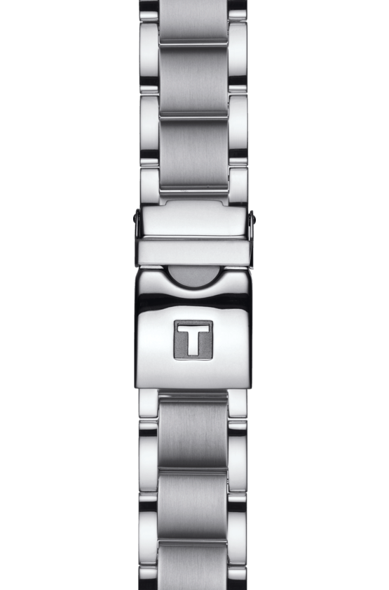 Tissot Quickster Chronograph Black Dial Silver Steel Strap Watch For Men - T095.417.11.067.00