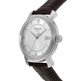 Tissot T Classic Bridgeport Silver Dial Brown Leather Strap Watch For Men - T097.410.16.038.00