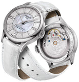 Tissot Chemin Des Tourelles Powermatic 80 Lady White Dial White Leather Strap Watch For Women - T099.207.16.116.00