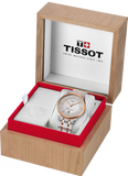 Tissot Chemin Des Tourelles Powermatic 80 Helvetic Price Lady Silver Dial Two Tone Steel Strap Watch For Women - T099.207.22.118.01