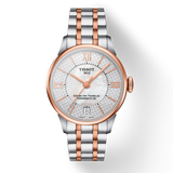 Tissot Chemin Des Tourelles Powermatic 80 Helvetic Price Lady Silver Dial Two Tone Steel Strap Watch For Women - T099.207.22.118.01