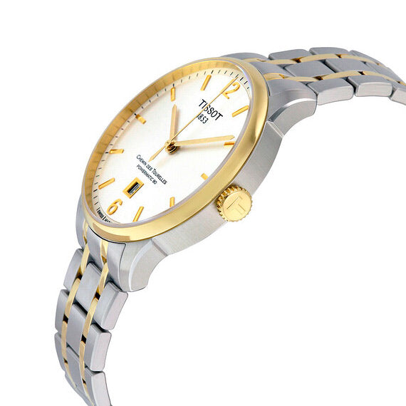 Tissot Chemin Des Tourelles Powermatic 80 Silver Dial Two Tone Steel Strap Watch For Men - T099.407.22.037.00