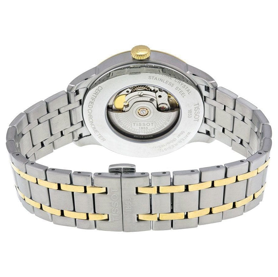 Tissot Chemin Des Tourelles Powermatic 80 Cosc Silver Dial Two Tone Steel Strap Watch For Men - T099.408.22.038.00