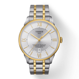 Tissot Chemin Des Tourelles Powermatic 80 Cosc Silver Dial Two Tone Steel Strap Watch For Men - T099.408.22.038.00