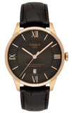 Tissot Chemin des Tourelles Powermatic 80 Brown Dial Brown Leather Strap Watch for Men - T099.407.36.448.00