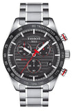 Tissot T Sport PRS 516 Chronograph Black Dial Silver Steel Strap Watch For Men - T100.417.11.051.01