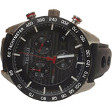 Tissot PRS 516 Chronograph Black Dial Black Leather Strap Watch For Men - T100.417.16.051.00