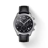 Tissot PR 100 Chronograph Black Dial Black Leather Strap Watch For Men - T101.417.16.051.00