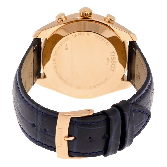 Tissot T Classic PR 100 Chronograph Silver Dial Black Leather Strap Watch for Men - T101.417.36.031.00