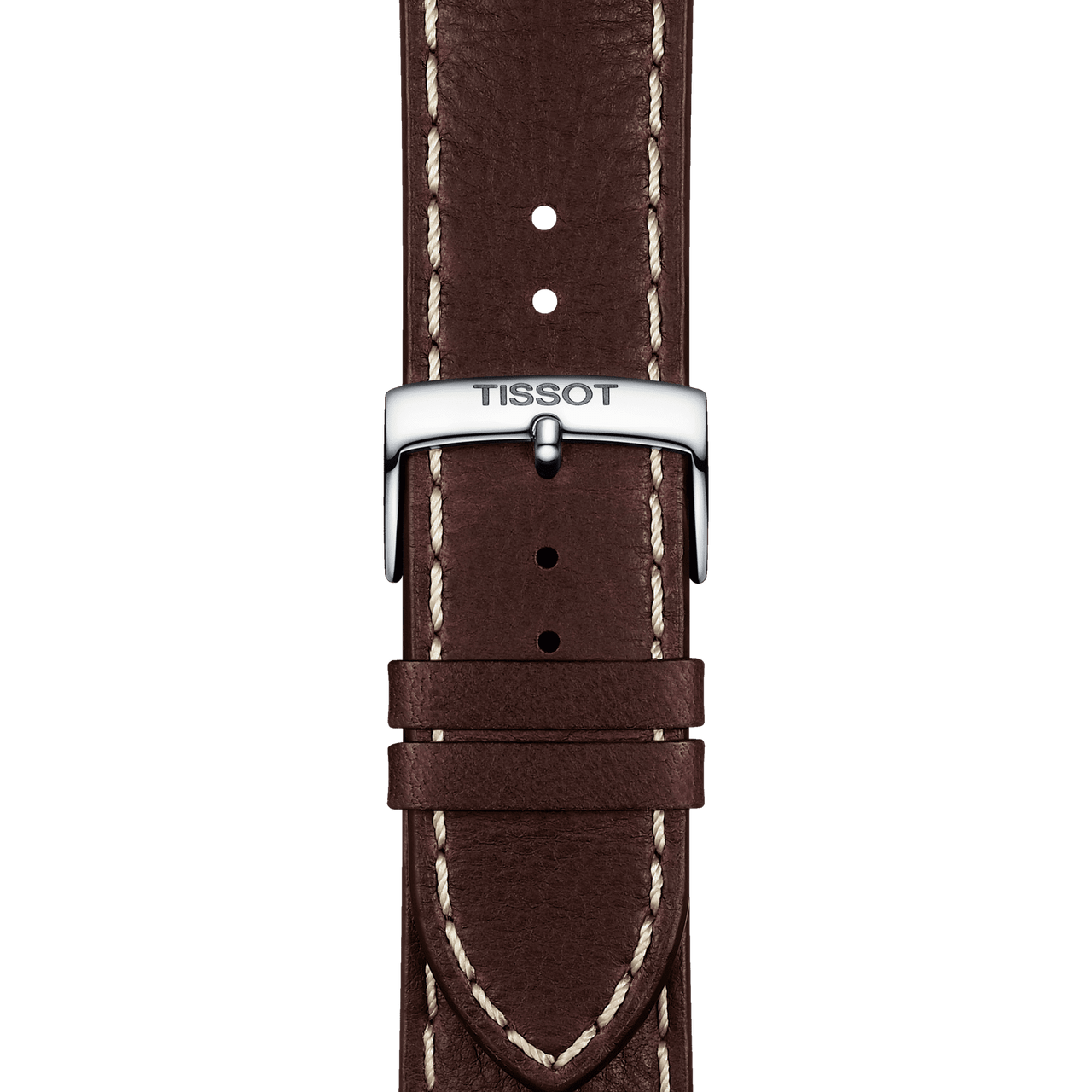 Tissot PR 100 Sport Silver Dial Brown Leather Strap Watch For Men - T101.610.16.031.00