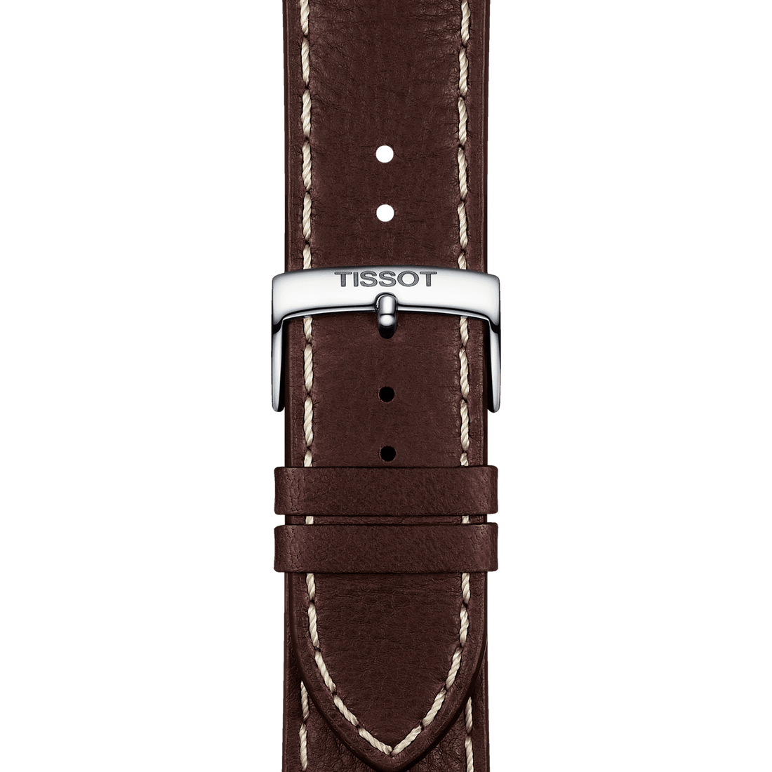 Tissot PR 100 Sport Quartz Chronograph Silver Dial Brown Leather Strap Watch For Men - T101.617.16.031.00