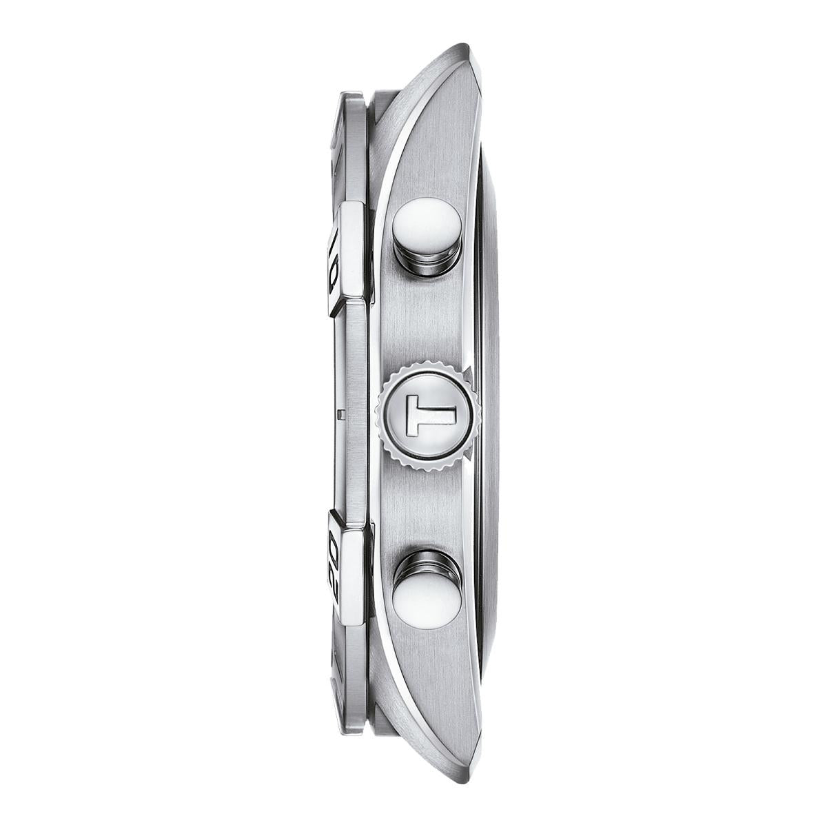 Tissot PR 100 Sport Quartz Chronograph Black Dial Black Leather Strap Watch For Men - T101.617.16.051.00