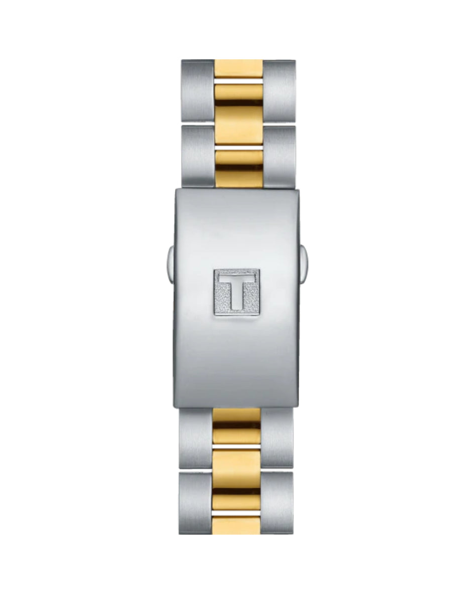 Tissot PR 100 Sport Chic Chronograph Silver Dial Two Tone Steel Strap Watch For Women - T101.917.22.031.00