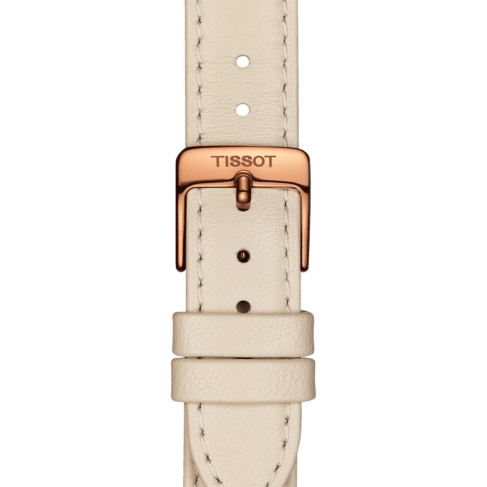 Tissot T Lady Bella Ora Mother of Pearl Dial Cream Leather Strap Watch for Women - T103.310.36.111.00