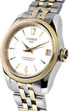 Tissot Ballade Powermatic 80 Mother of Pearl Silver Dial Two Tone Steel Strap Watch For Women - T108.208.22.117.00