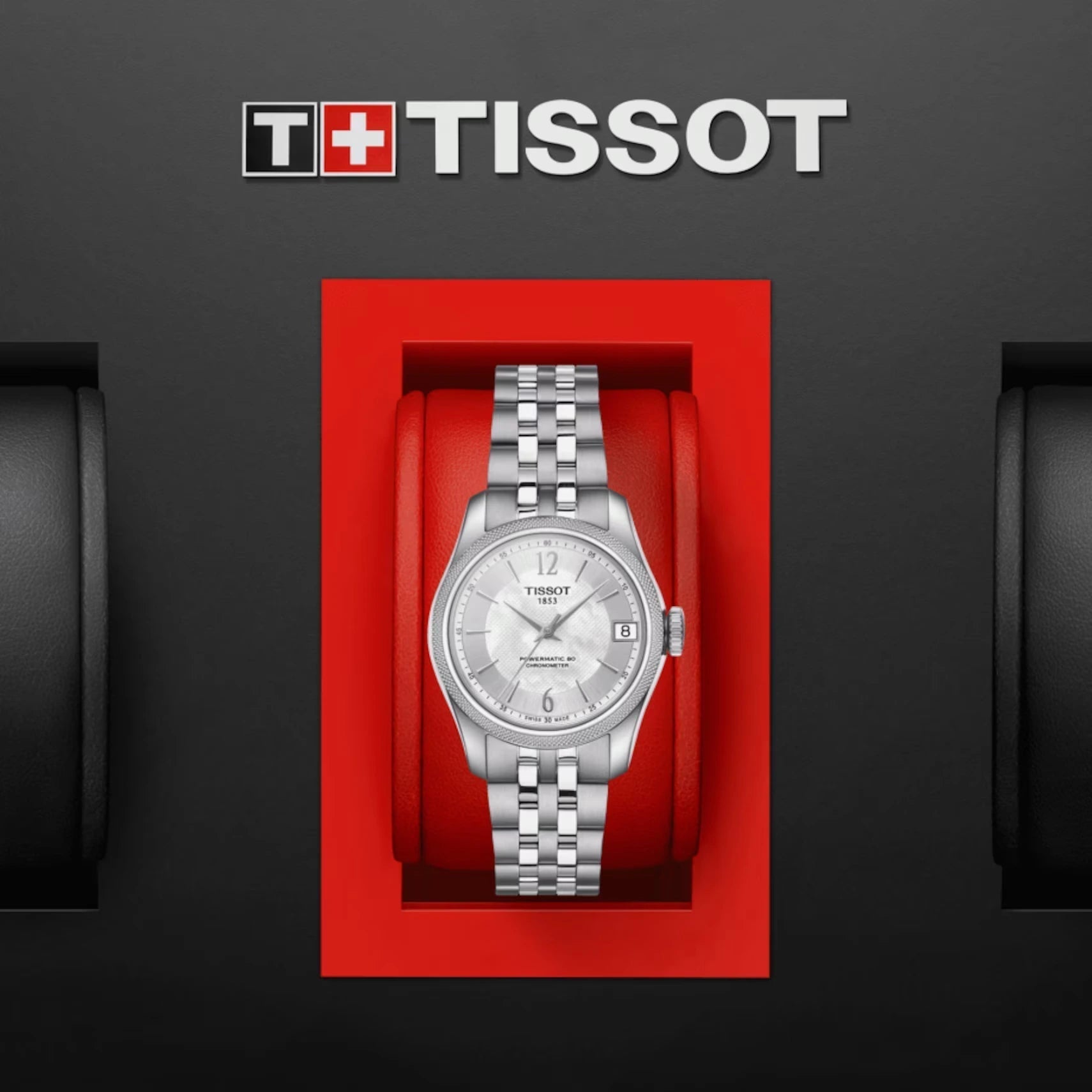 Tissot Ballade Powermatic 80 Automatic Mother of Pearl Dial Silver Steel Strap Watch For Women - T108.208.11.117.00