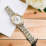 Tissot Ballade Powermatic 80 Mother of Pearl Silver Dial Two Tone Steel Strap Watch For Women - T108.208.22.117.00