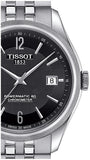 Tissot Ballade Powermatic 80 Cosc Black Dial Silver Steel Strap Watch For Men - T108.408.11.057.00
