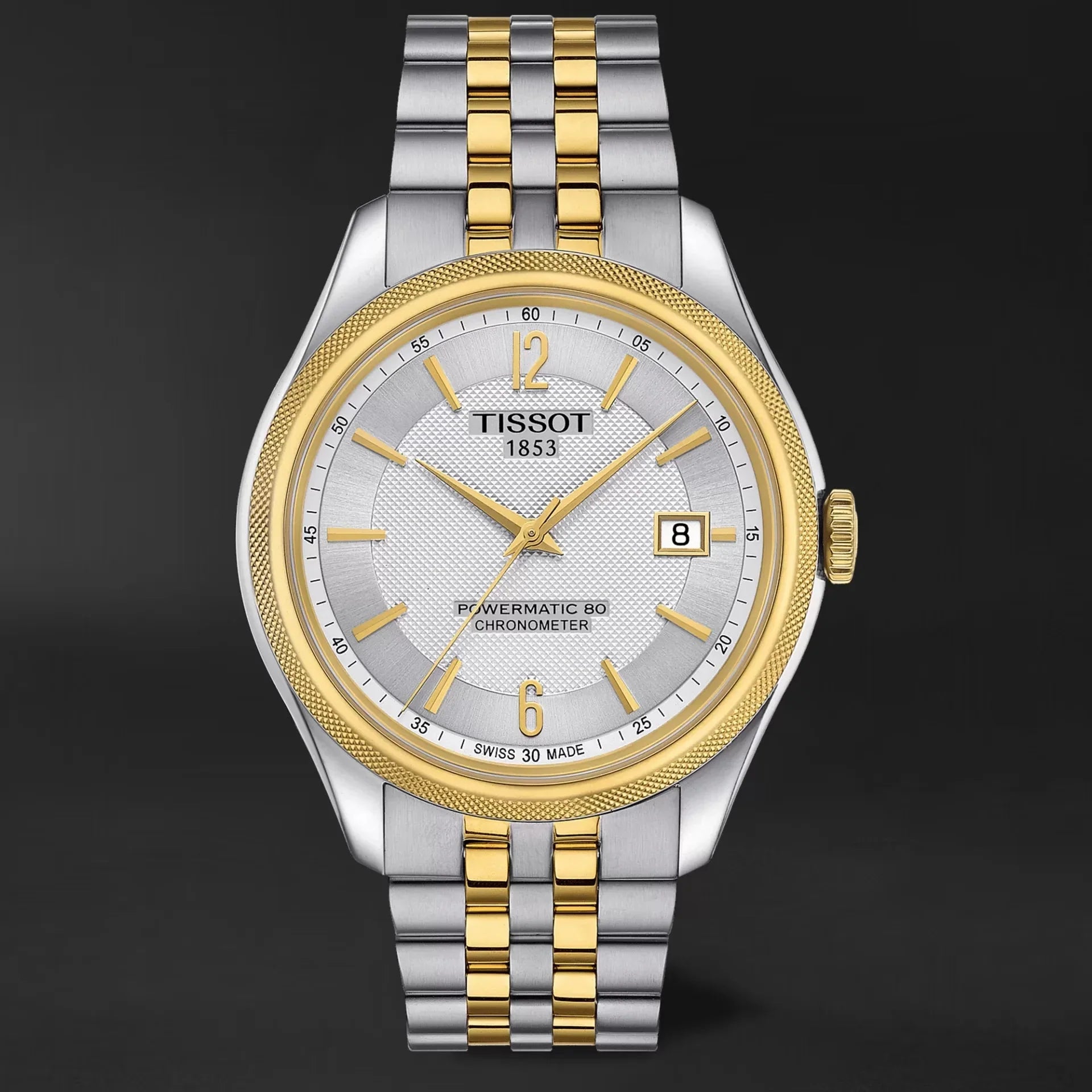 Tissot Ballade Powermatic 80 Chronometer Silver Dial Two Tone Steel Strap Watch For Men - T108.408.22.037.00