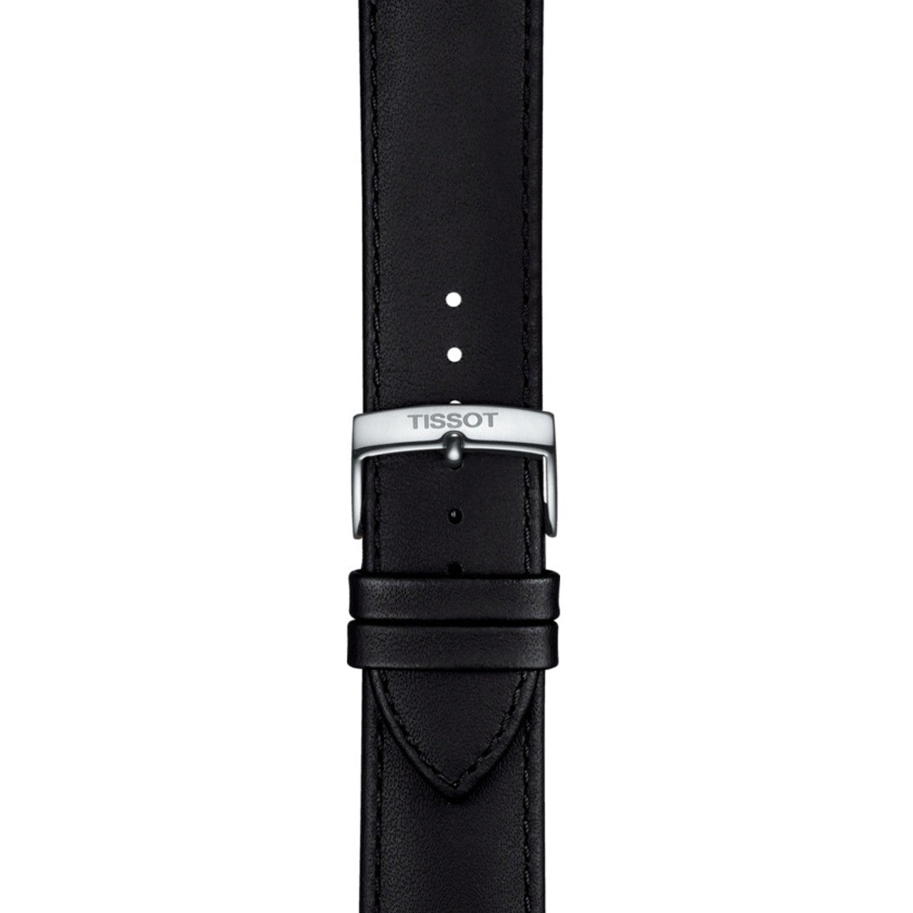 Tissot T Classic Everytime Large White Dial Black Leather Strap Watch For Men - T109.610.16.031.00