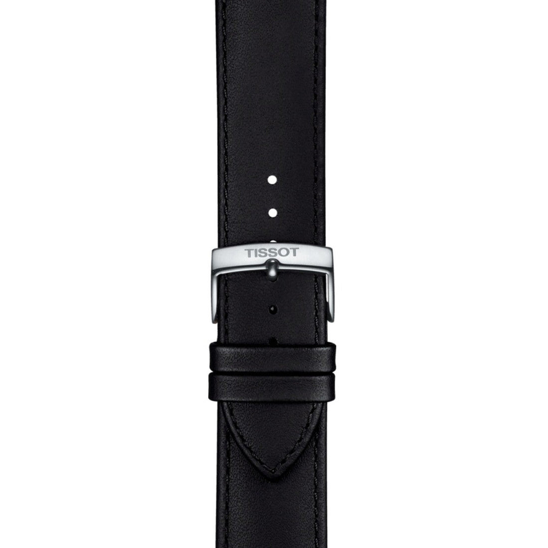 Tissot T Classic Everytime Large White Dial Black Leather Strap Watch For Men - T109.610.16.031.00