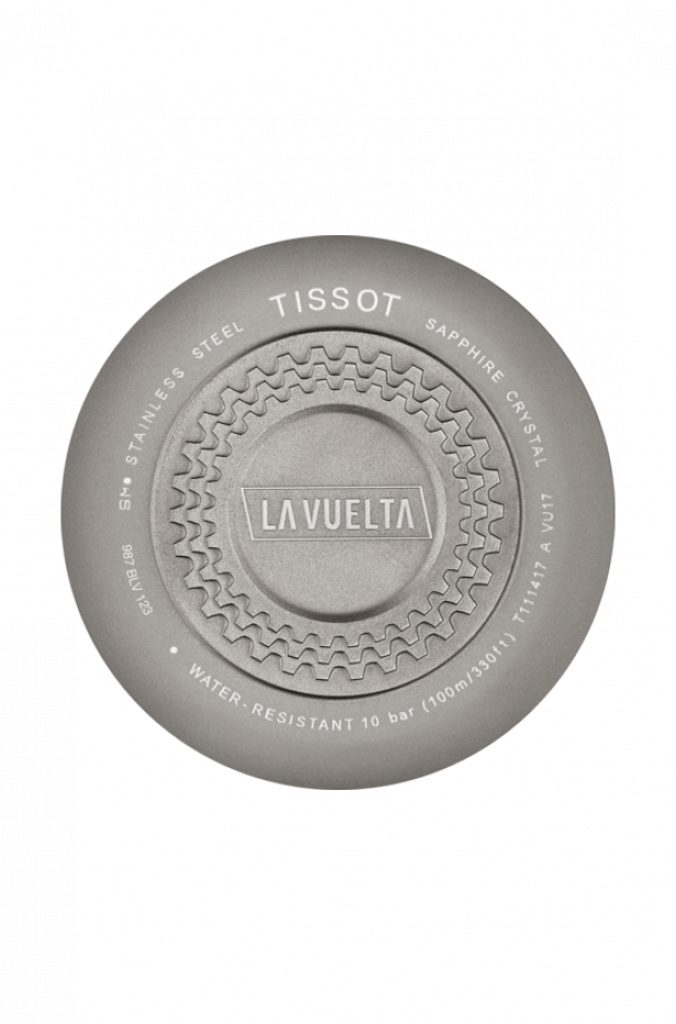 Tissot T Race Cycling Vuelta Black Dial Two Tone Rubber Strap Watch For Men - T111.417.37.441.01