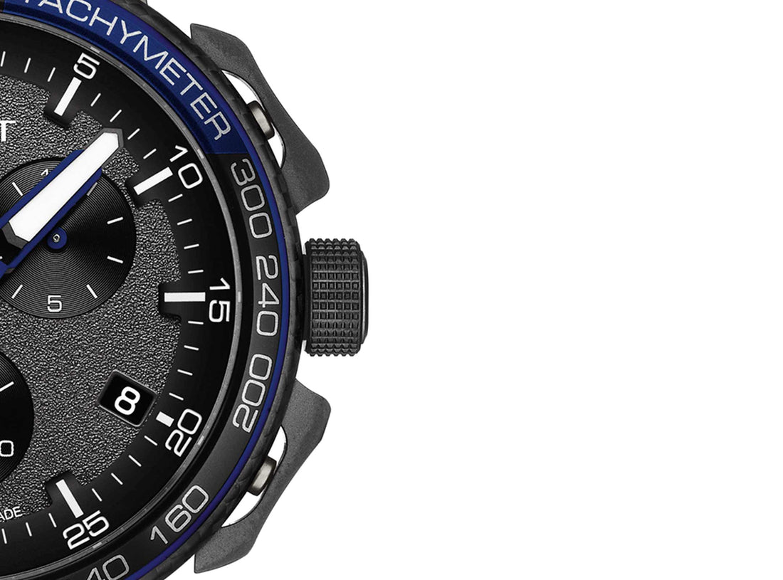 Tissot T Race Cycling Black Dial Two Tone Rubber Strap Watch For Men - T111.417.37.441.06