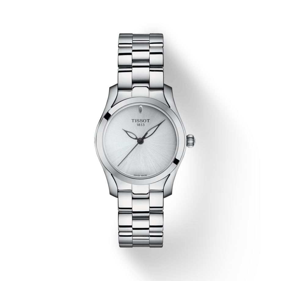 Tissot T Wave Silver Dial Silver Steel Strap Watch For Women - T112.210.11.031.00