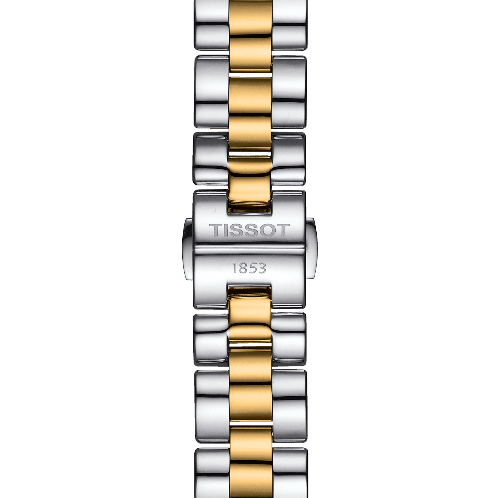 Tissot T Wave Quartz Mother of Pearl Dial Two Tone Steel Strap Watch for Women - T112.210.22.113.00