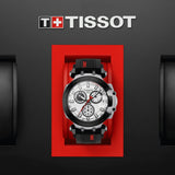 Tissot T Race Chronograph White Dial Black Silicone Strap Watch For Men - T115.417.27.011.00
