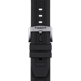 Tissot T Race Chronograph White Dial Black Silicone Strap Watch For Men - T115.417.27.011.00