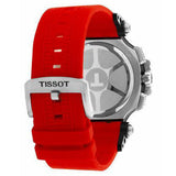 Tissot T Race Chronograph Black Dial Red Silicone Strap Watch For Men - T115.417.27.051.00