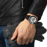 Tissot T Race Chronograph White Dial Black Silicone Strap Watch For Men - T115.417.27.011.00