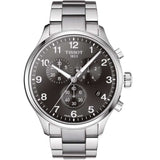 Tissot T Classic Chrono XL Black Dial Silver Steel Strap Watch For Men - T116.617.11.057.01