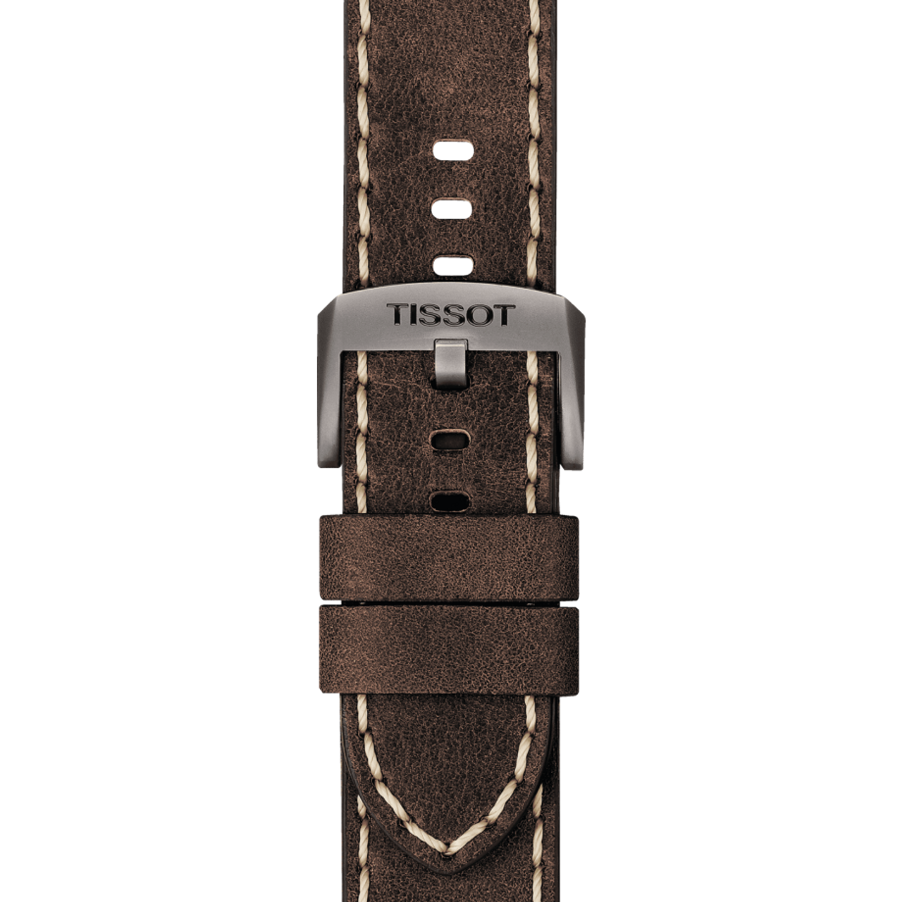 Tissot T Sport Chrono XL Green Dial Brown Leather Strap Watch For Men - T116.617.36.097.00