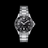 Tissot Seastar 1000 Lady Black Dial Silver Steel Strap Watch for Women - T120.210.11.051.00