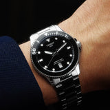 Tissot Seastar 1000 Black Dial Silver Steel Strap Watch For Men - T120.410.11.051.00