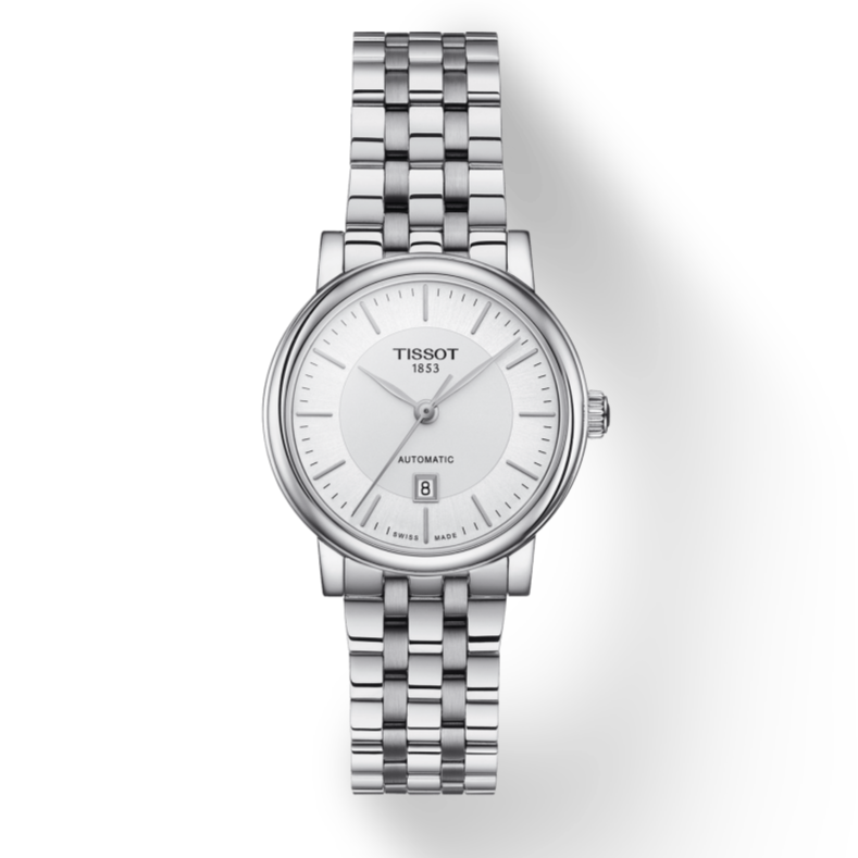 Tissot T Classic Carson Premium Silver Dial Silver Steel Strap Watch for Women - T122.207.11.031.00