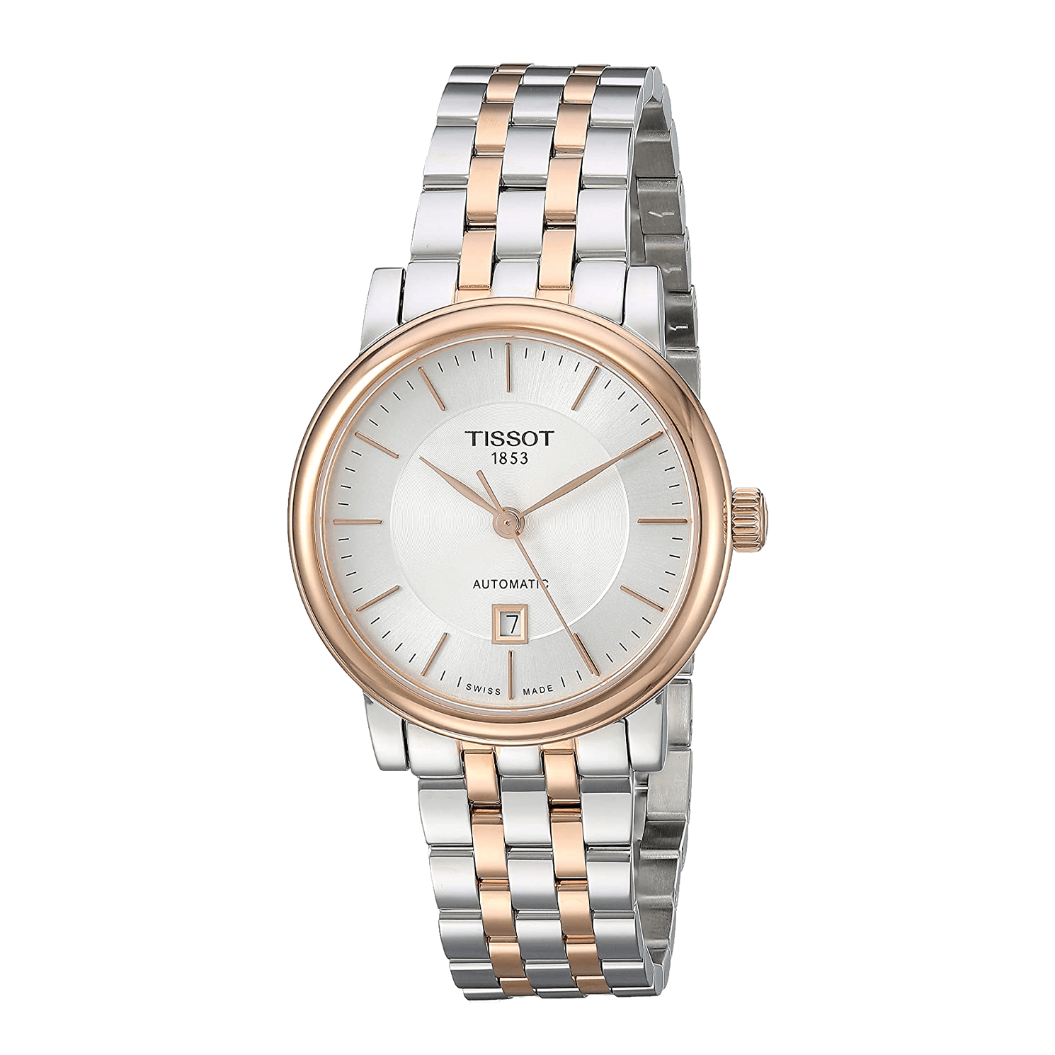 Tissot T Classic Carson Premium 30 White Dial Two Tone Steel Strap Watch for Women - T122.207.22.031.01