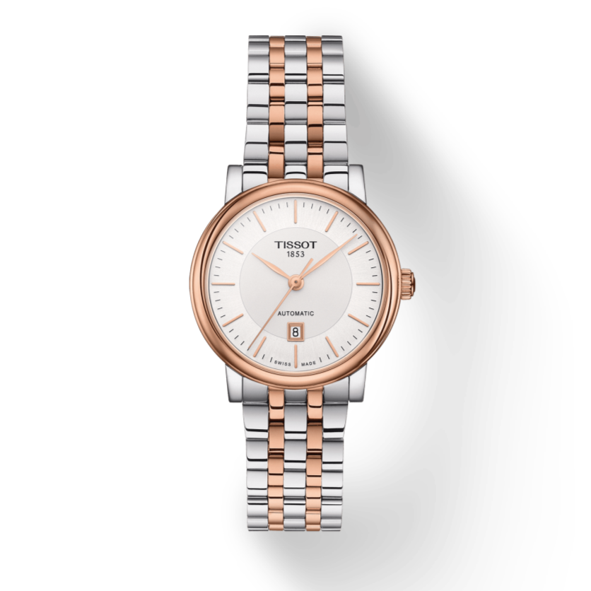 Tissot T Classic Carson Premium 30 White Dial Two Tone Steel Strap Watch for Women - T122.207.22.031.01