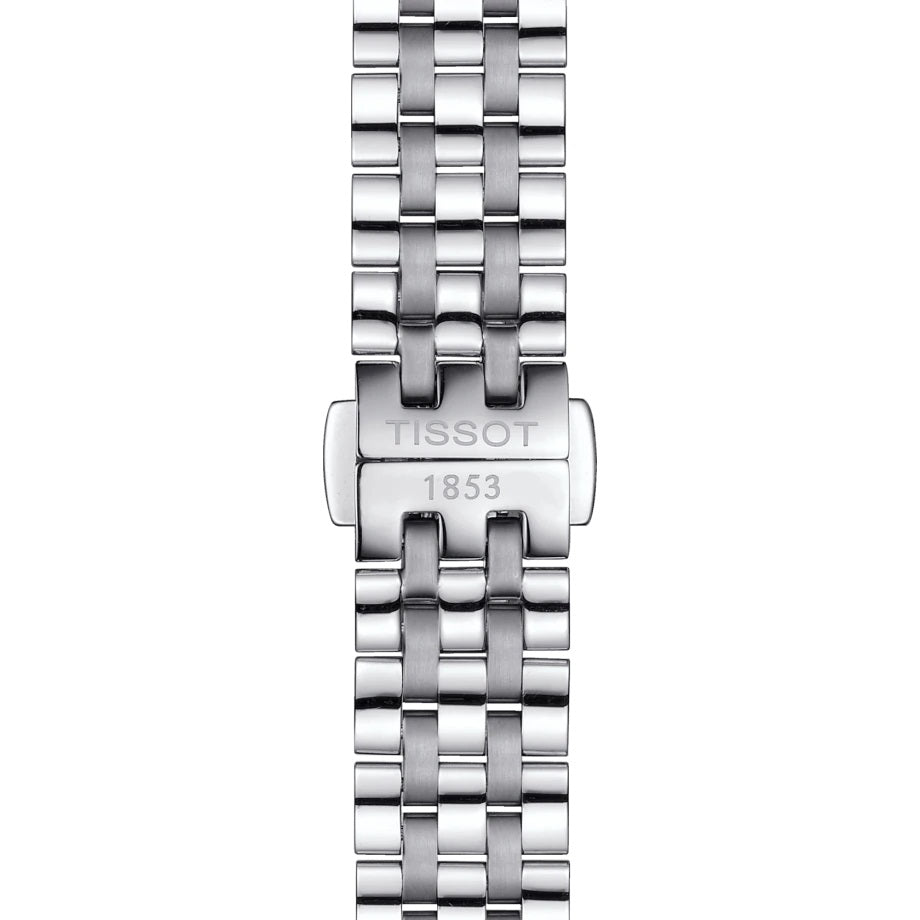 Tissot T Classic Carson Premium White Diamonds Dial Silver Steel Strap Watch for Women - T1222071103600
