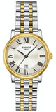 Tissot T Classic Carson Lady Premium Silver Dial Two Tone Steel Strap Watch For Women - T122.210.22.033.00