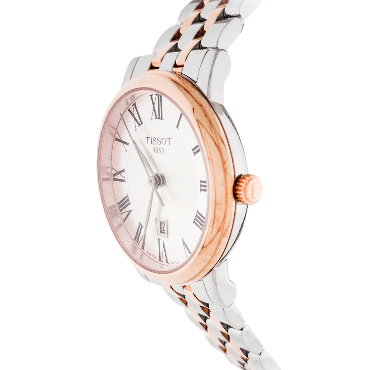 Tissot Carson Premium Lady Silver Dial Two Tone Steel Strap Watch For Women - T122.210.22.033.01