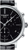Tissot Carson Premium Chronograph Black Dial Black Leather Strap Watch For Men - T122.417.16.051.00