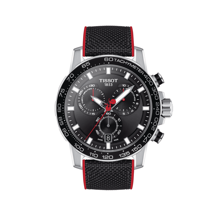 Tissot Supersport Vuelta Special Edition Chrono Black Dial Black Nylon Strap Watch for Men - T125.617.17.051.01