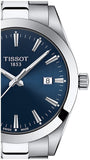 Tissot Gentleman Blue Dial Silver Steel Strap Watch For Men - T127.410.11.041.00