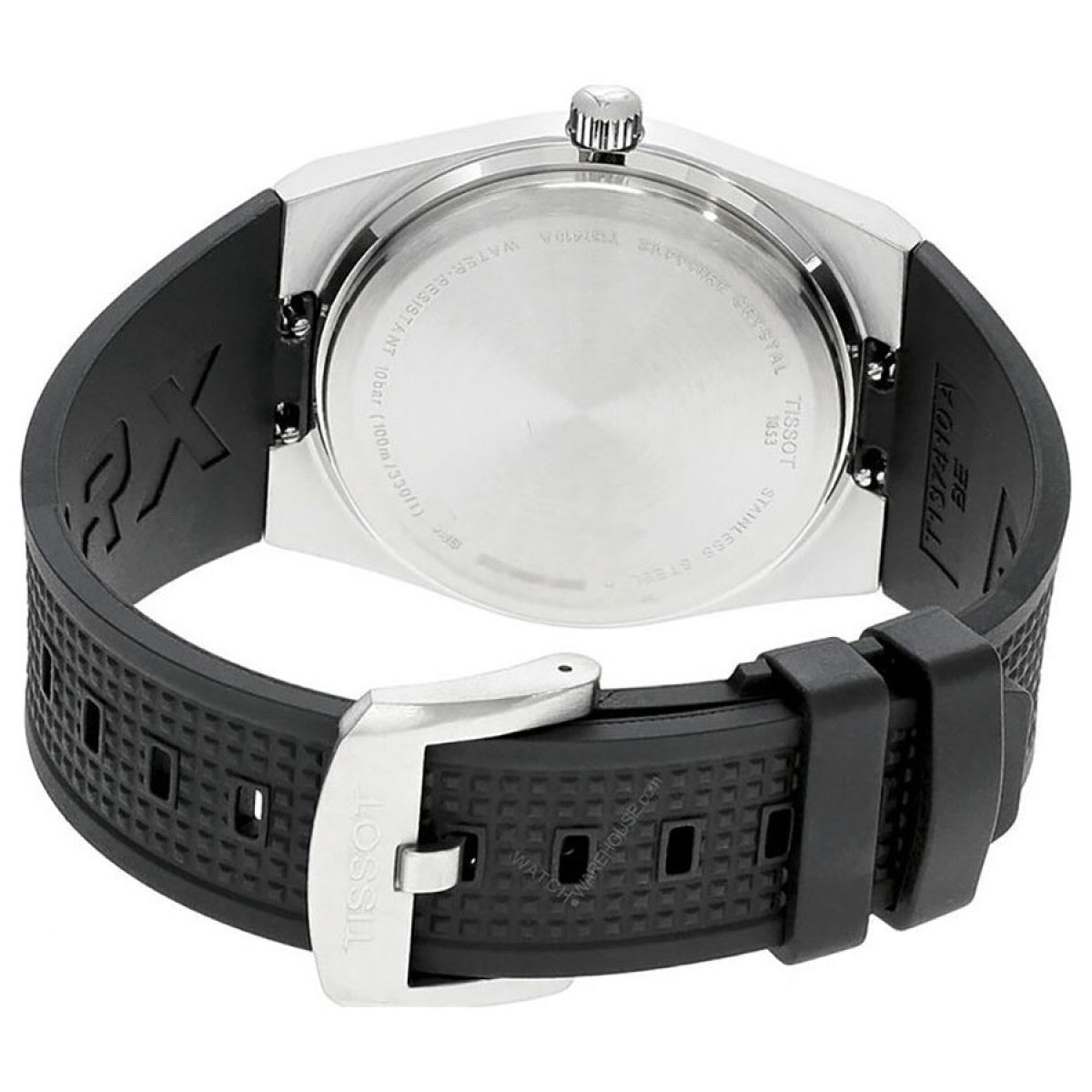 Tissot PRX Black Dial Black Rubber Strap Watch For Men - T137.410.17.051.00